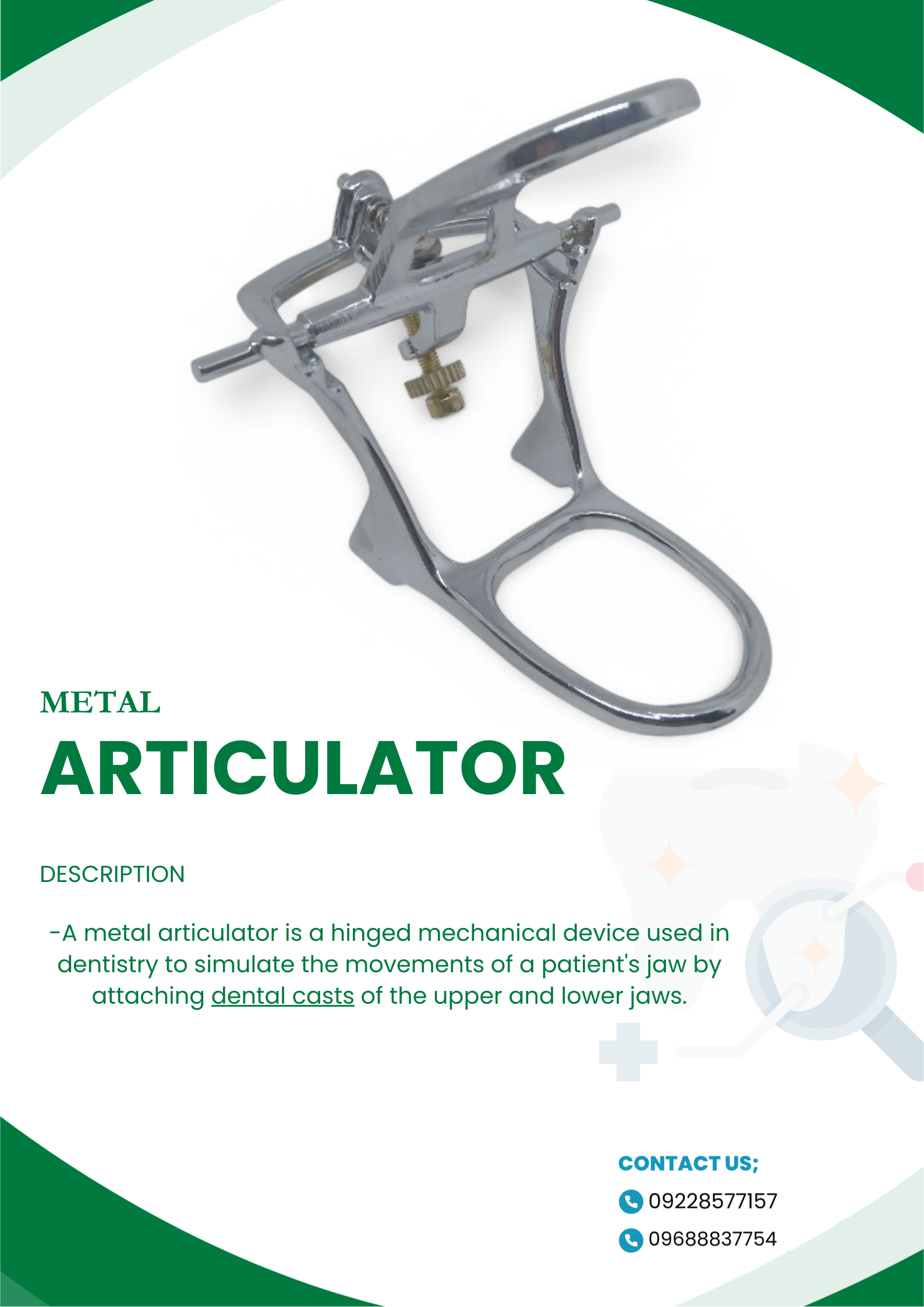 METAL ARTICULATOR METAL ARTICULATOR